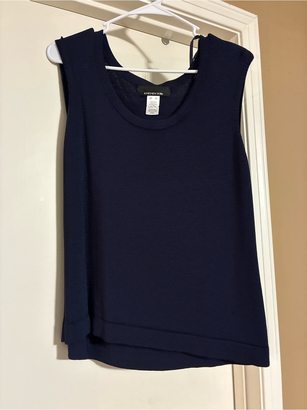 Jones New York Navy Sleeveless Tank Top